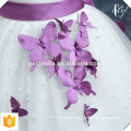 Schicke Kristall wulstiges langes Abend-Ballkleid mit purpurrotem Schmetterling weg von den Schulter-Abend-Kleidern